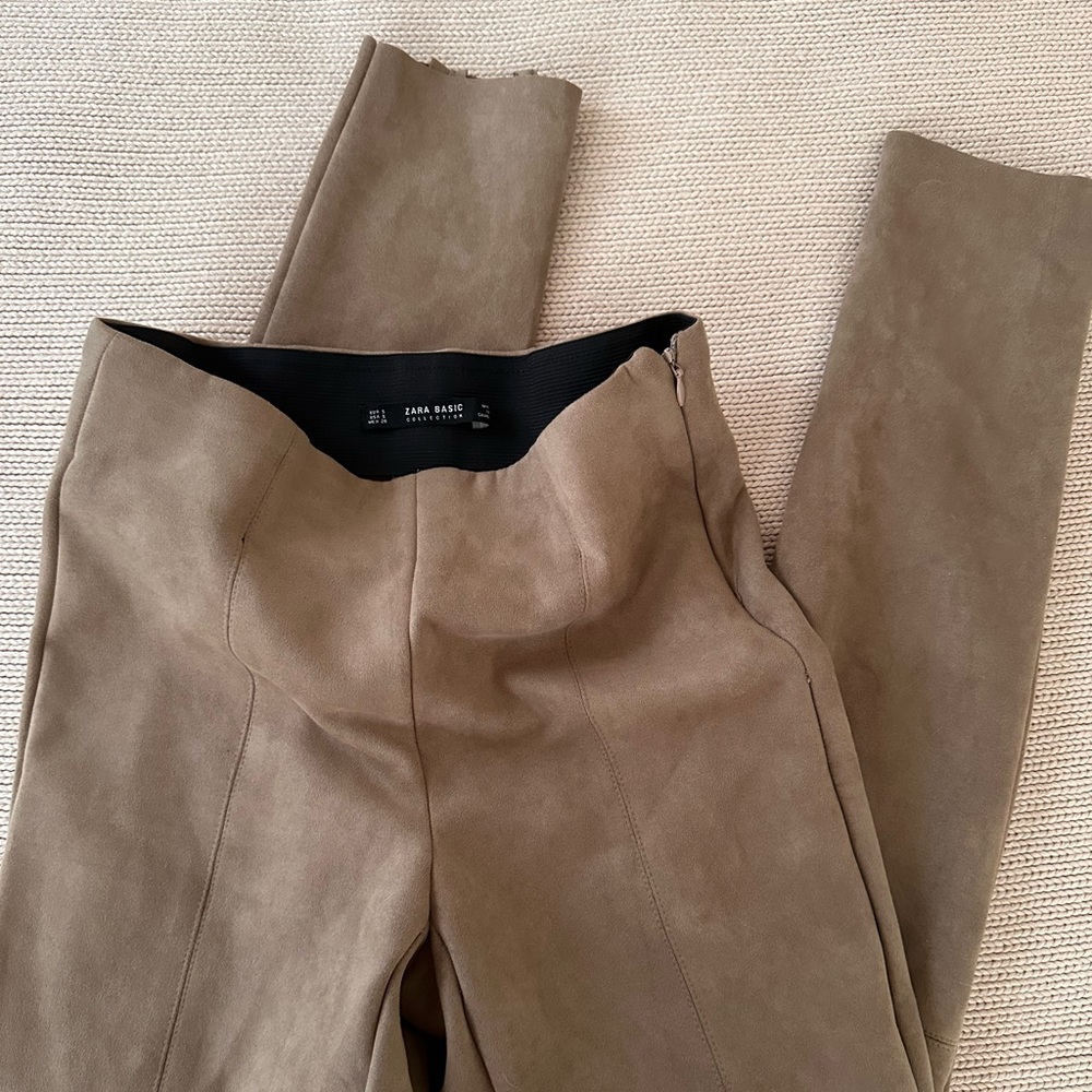 Zara suede leggings
